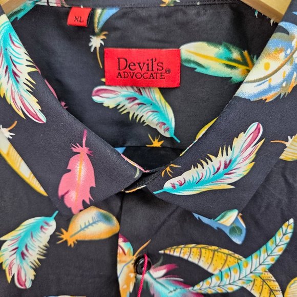 NWT Devil's Advocate Multicolor Feather Button-Down Floral Shirt $80 Men's Sz XL - Picture 6 of 10